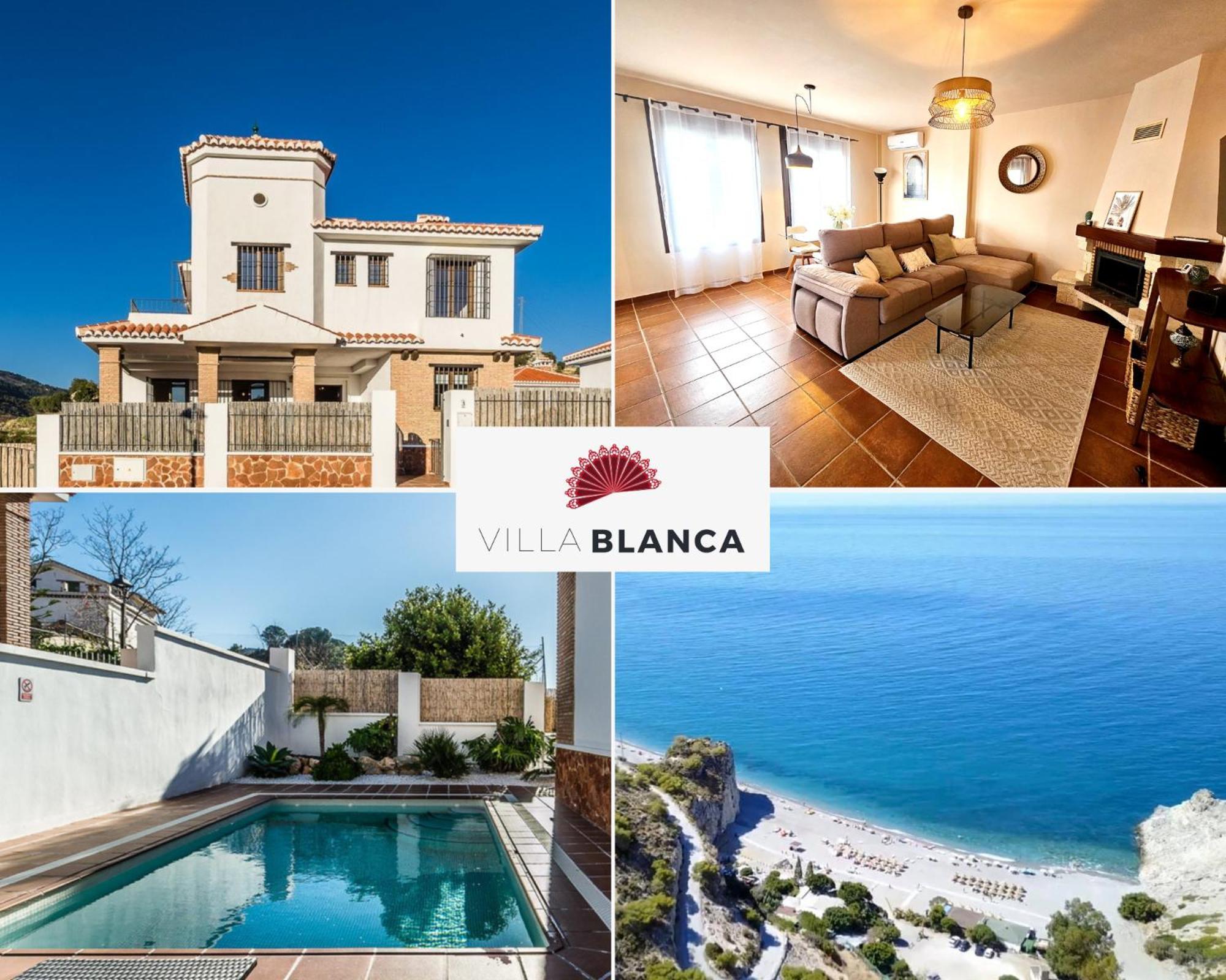 Villa Blanca - Piscina De Sal, Playa 15Mn, Sierra Vélez de Benaudalla Eksteriør billede
